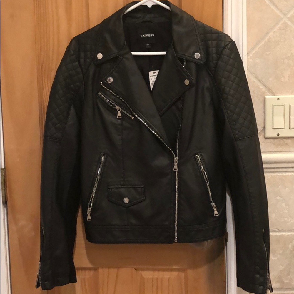 Black leather jacket